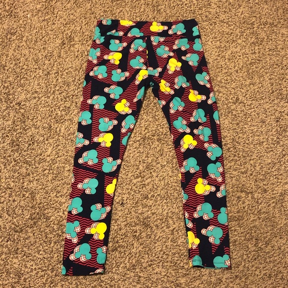 🐭Disco Mickey!🐭 Lularoe Tall n Curvy Leggings - Picture 3 of 5